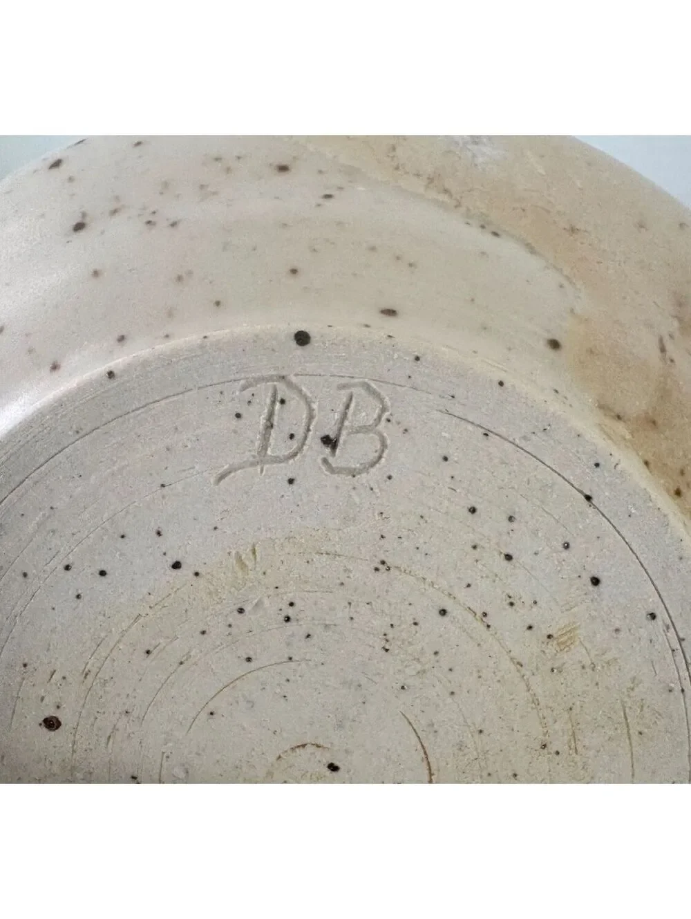 intage Hand-Thrown Dual-Tone Studio Pottery Vase - Signed DB